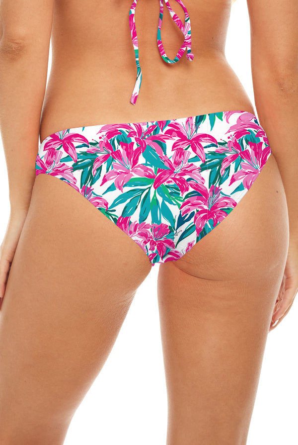Classic Bottom in Pink Floral, back view of the bikini bottom.