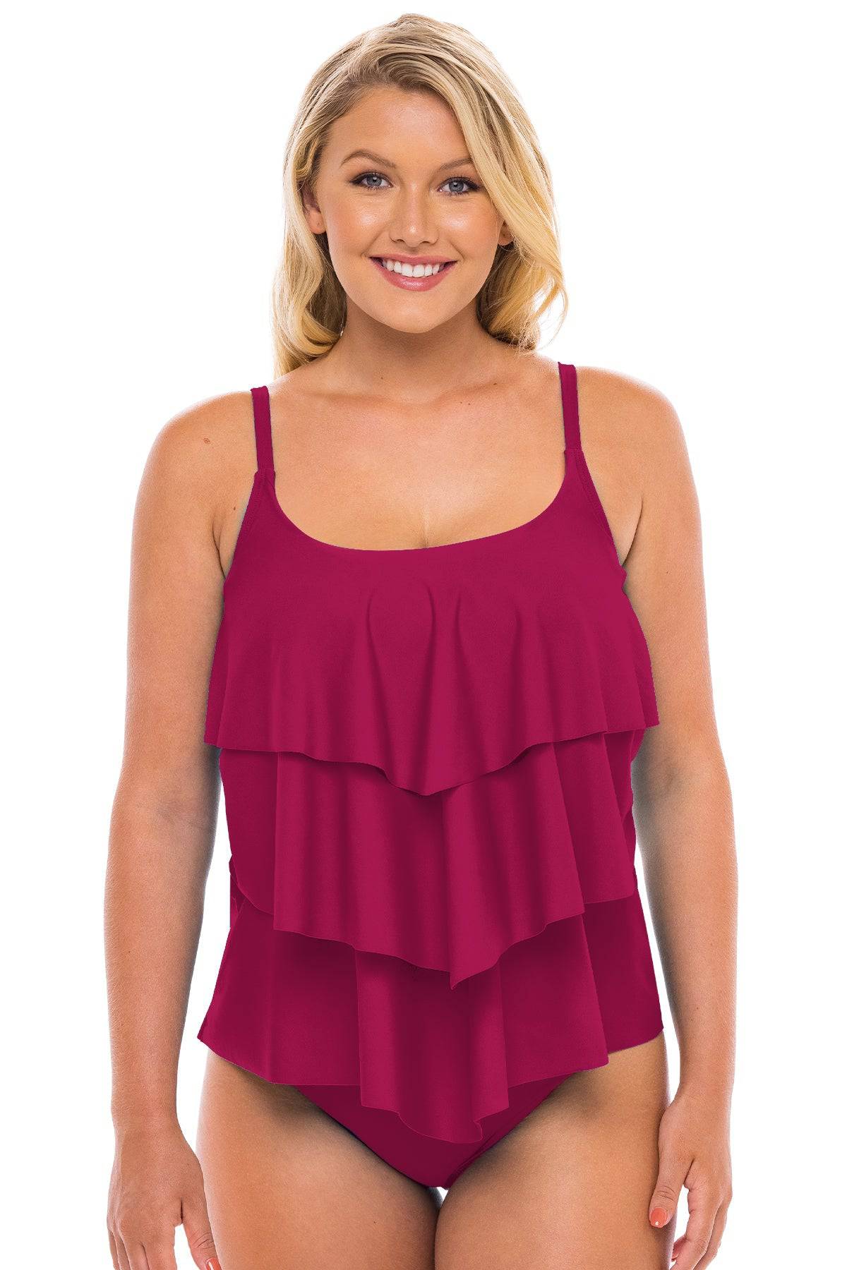 Beach Babe Flounce Tankini - H2OH Colours