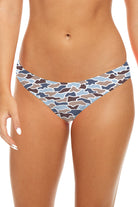 Classic Bottom in Sand Camo, front view of the bikini bottom.