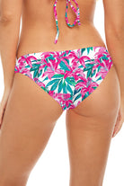 Classic Bottom in Pink Floral, back view of the bikini bottom.